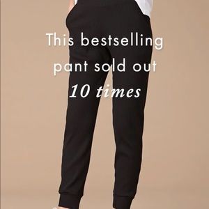 Amour Vert black ribbed Skylar jogger (xs)